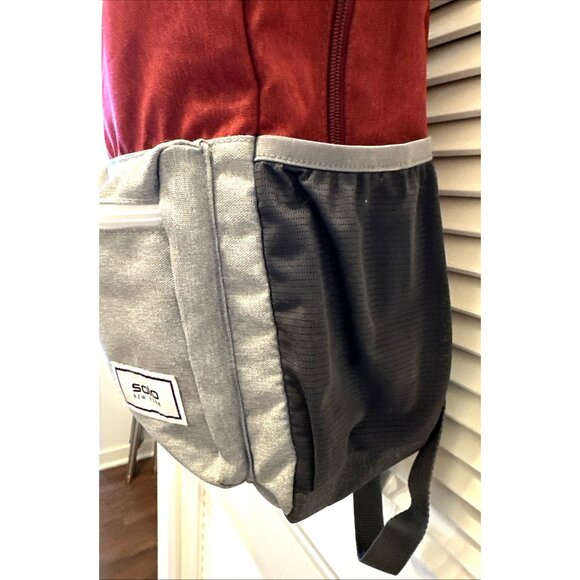 Solo New York Re:Solve Backpack Laptop Sleeve Recycled Red and Gray 16.5"x11.5" - Picture 5 of 8